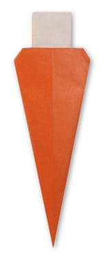 Оригами из бумаги Морковь 