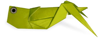 Оригами из бумаги Кузнечик