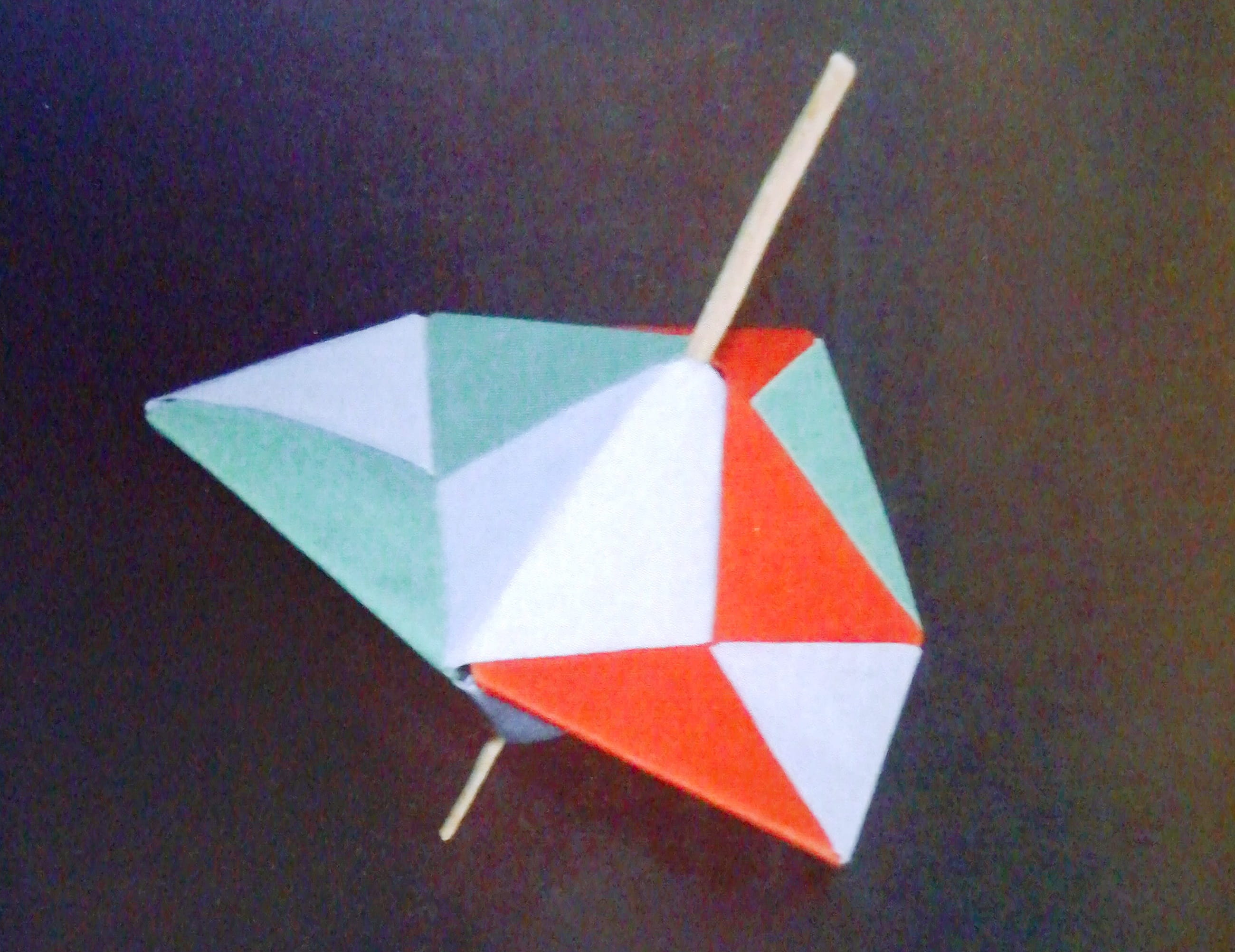 Схема оригами из бумаги Волчок