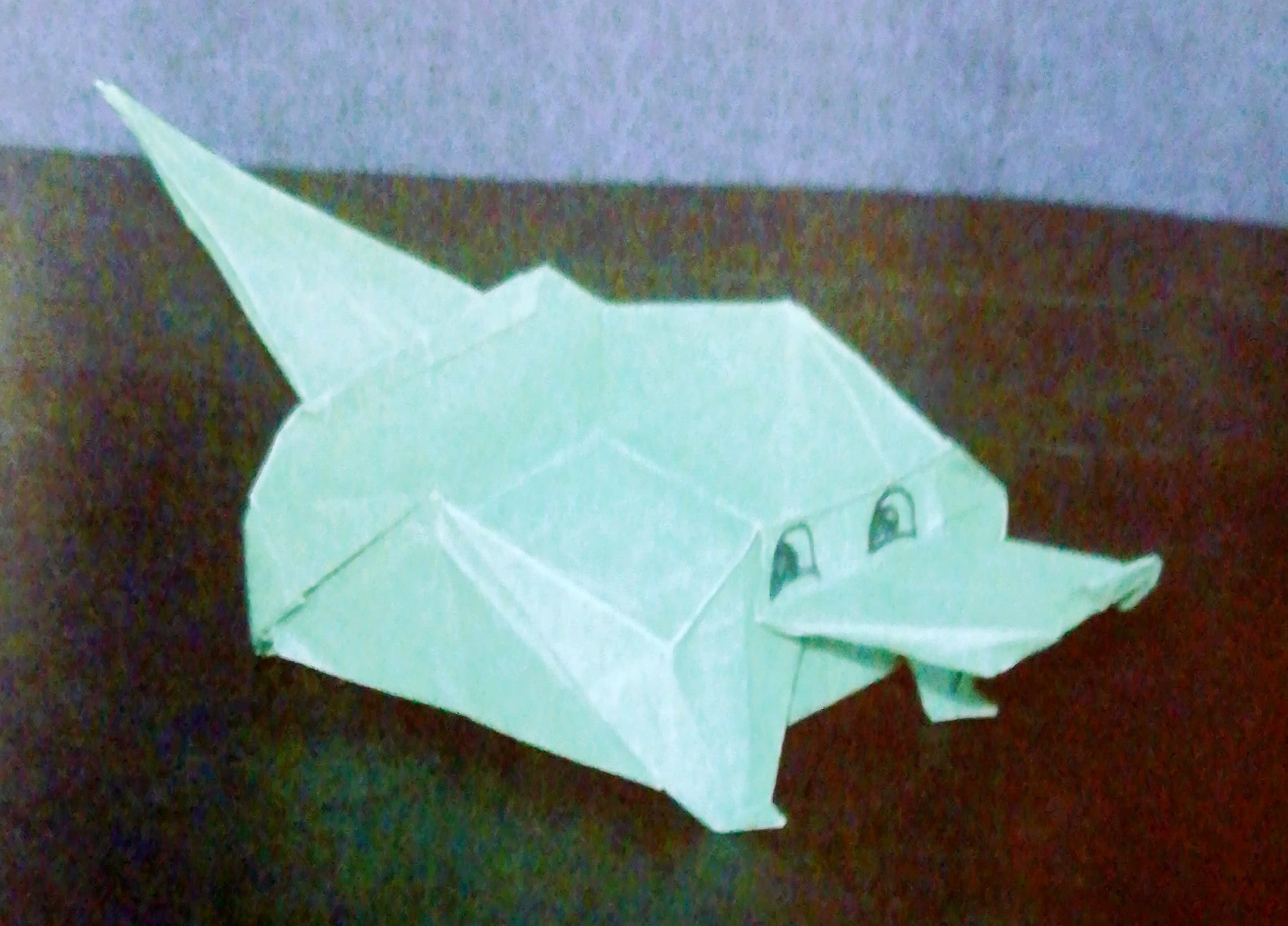 Схема оригами из бумаги Санбо Крокодил