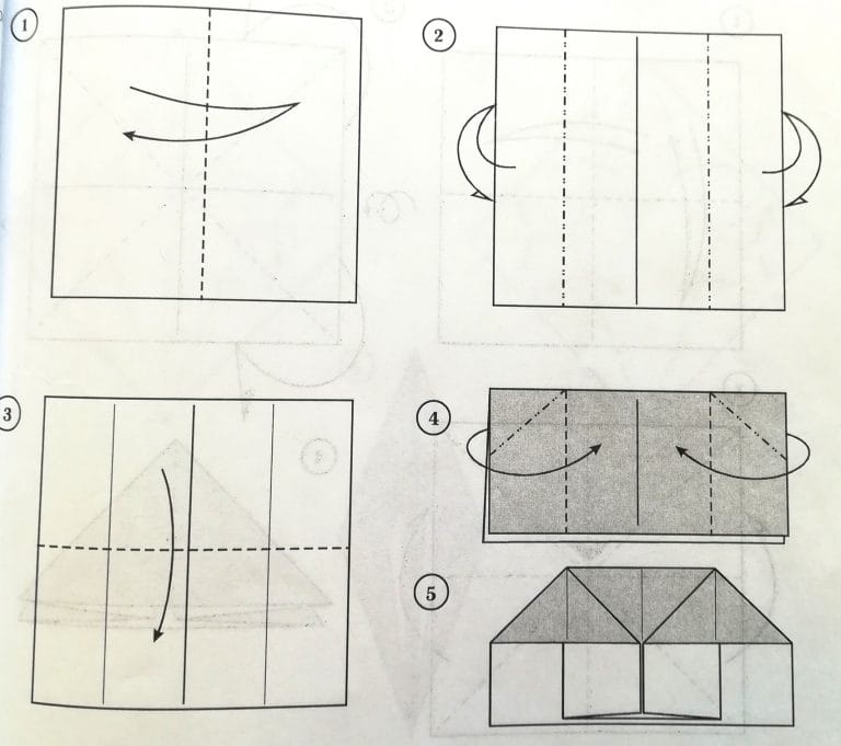Домик оригами схема