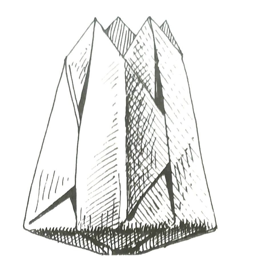 Схема оригами из бумаги Тюльпан