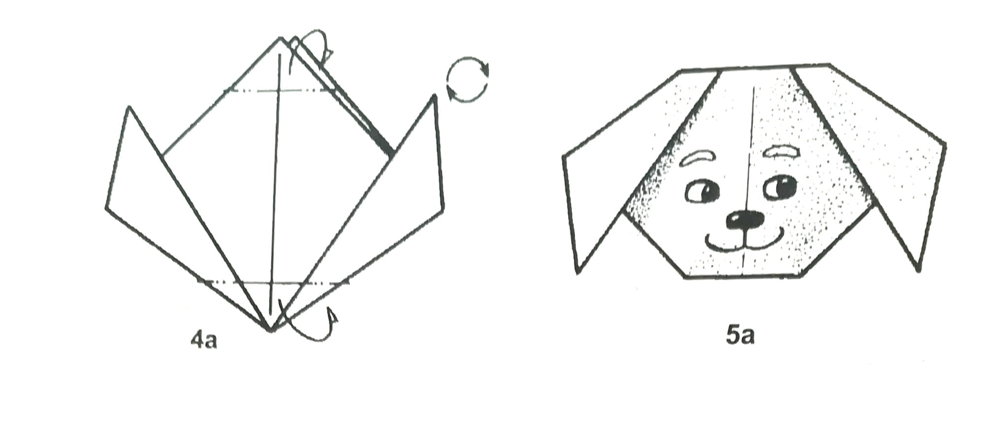 Схема оригами из бумаги Заяц