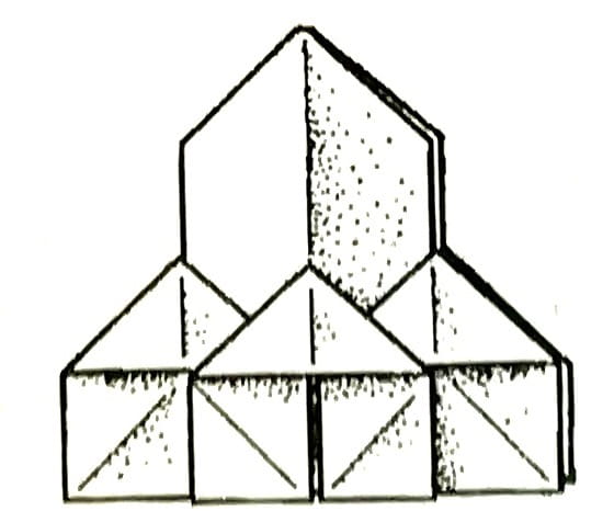 Схема оригами из бумаги Церковь