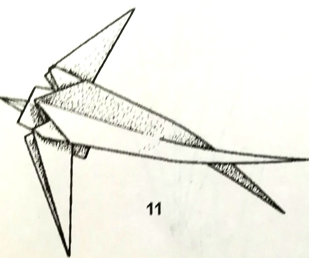 Схема оригами из бумаги Ласточка
