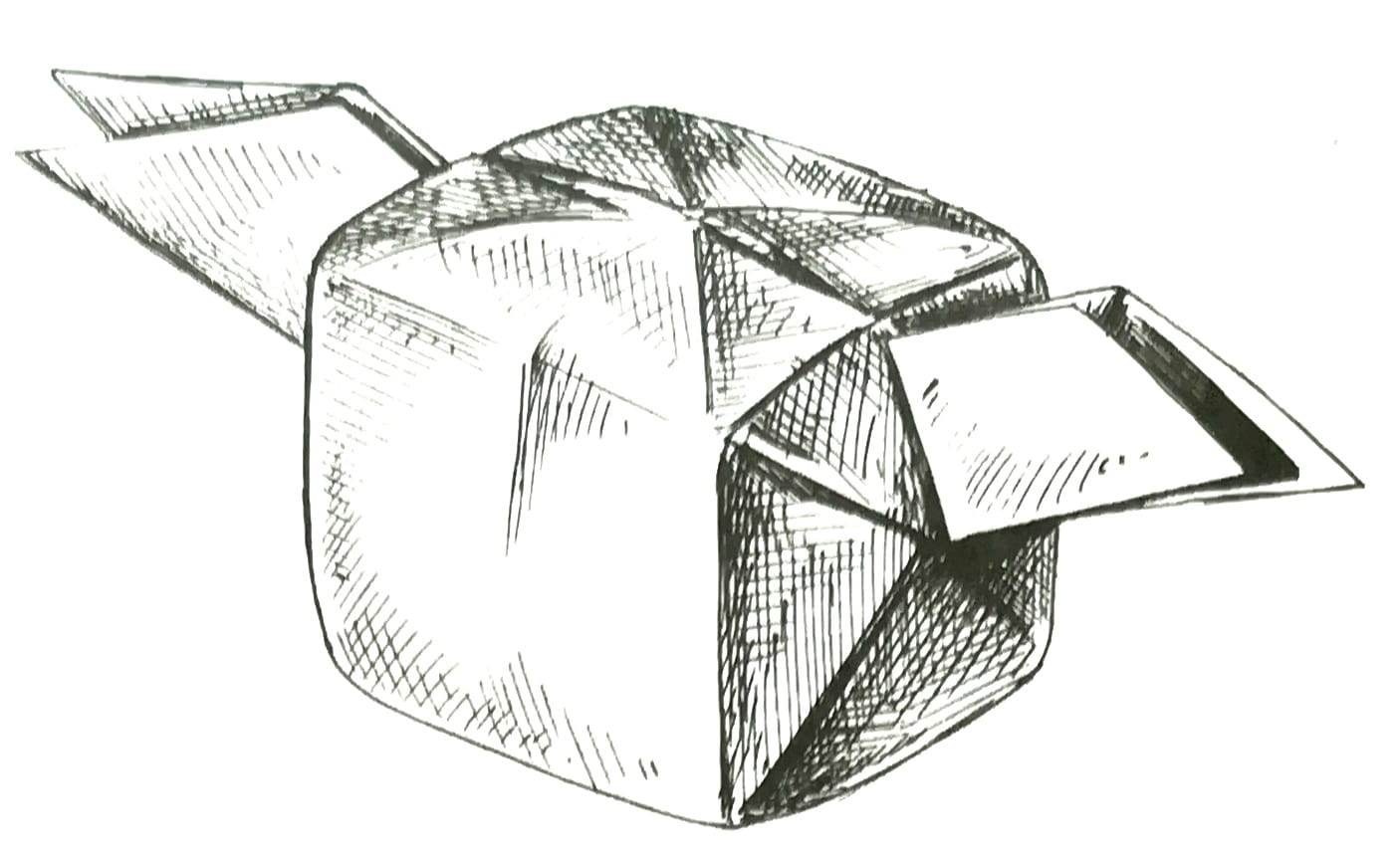 Схема оригами Крылатый кубик