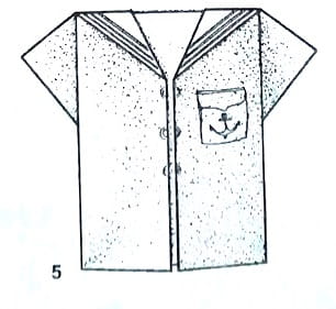 Схема оригами из бумаги открытка Рубашка