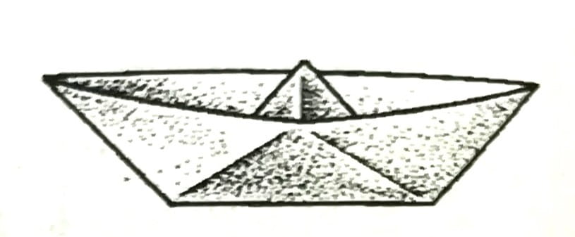 Схема оригами из бумаги Лодка