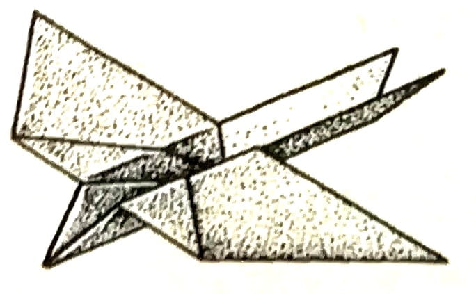Схема оригами из бумаги Самолет