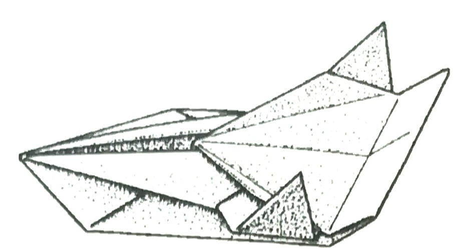 Схема оригами из бумаги Истребитель