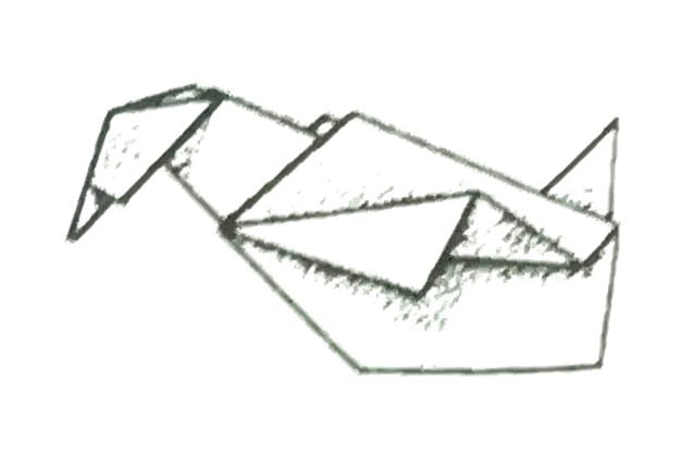 Схема оригами из бумаги Птица