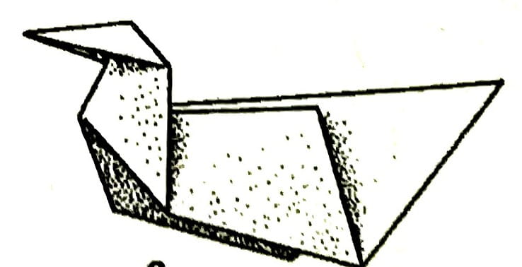 Схема оригами из бумаги Утка