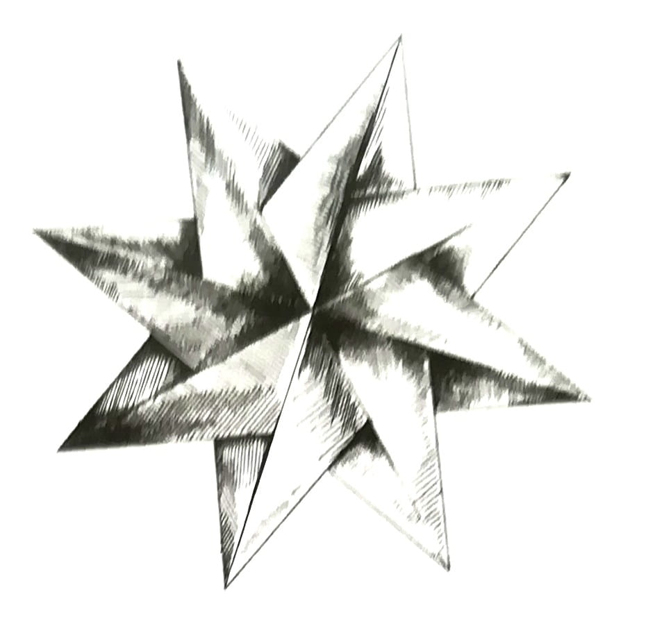 Схема оригами из бумаги Звезда