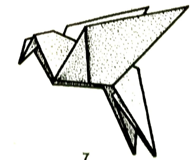 Схема оригами из бумаги Райская Птичка