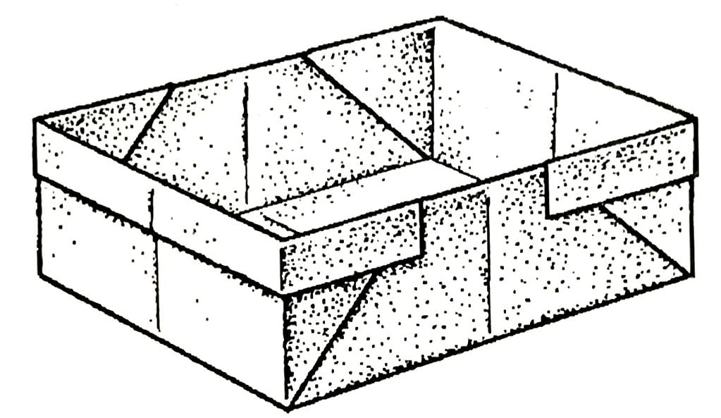 Схема оригами из бумаги Коробка