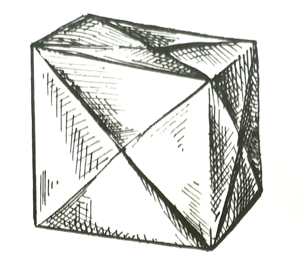 Схема оригами из бумаги Кубик