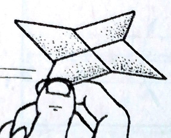 Схема оригами из бумаги Сюрекен