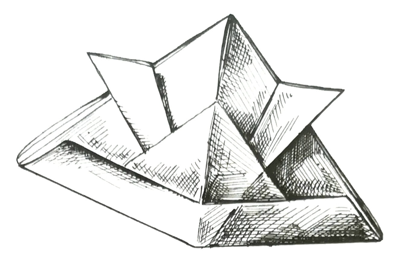 Схема оригами из Шлем самурая