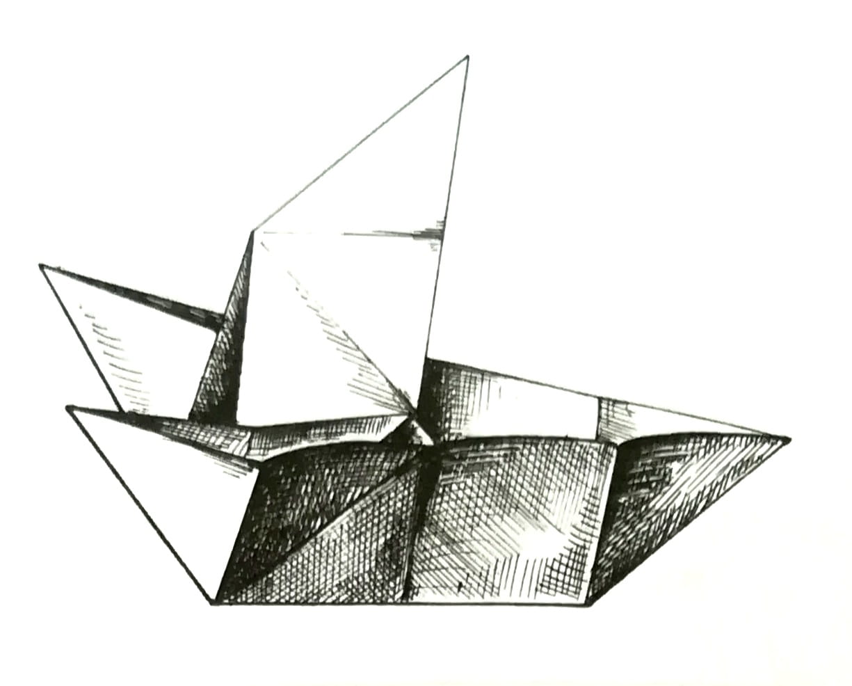Схема оригами Лодка