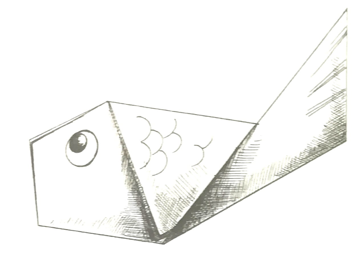 Схема оригами из бумаги Рыба