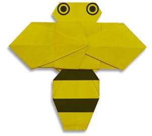 Оригами из бумаги Пчела или оса