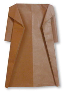 Оригами из бумаги Шуба или пальто