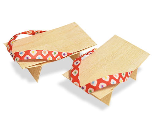 Оригами из бумаги шлепанцы или сабо