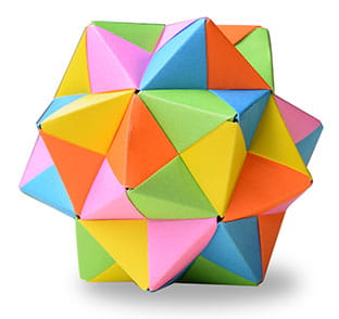 Схема оригами из бумаги Кусудама