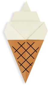 Оригами из бумаги Мороженое