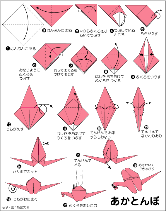 Оригами из бумаги Стрекоза