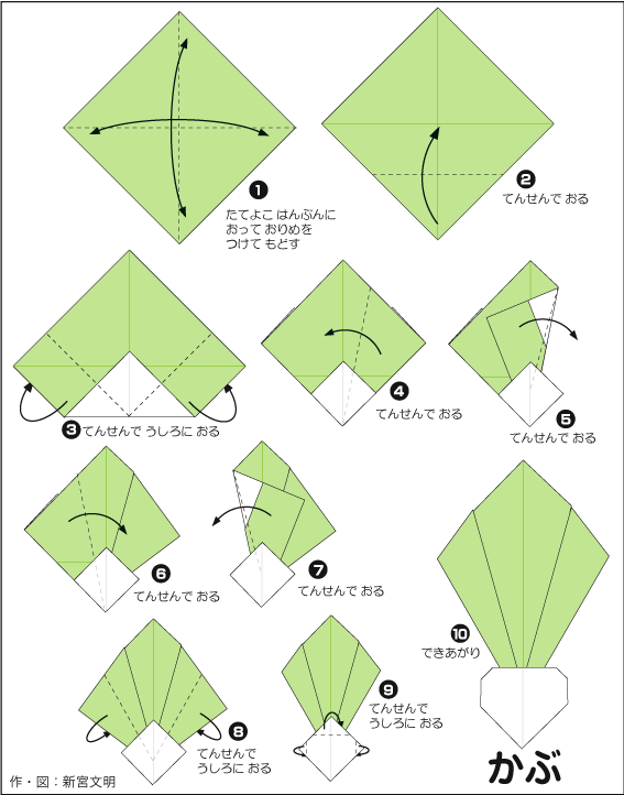 Оригами из бумаги Репка