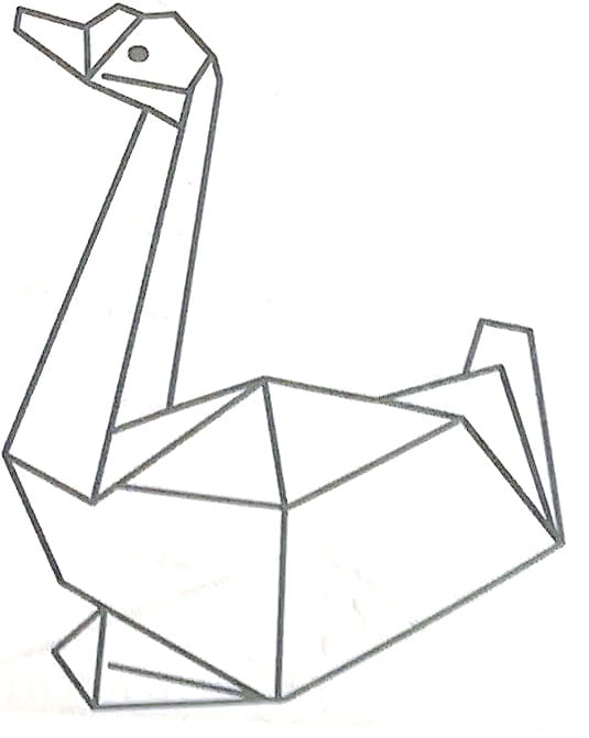 Схема оригами из бумаги Гусь