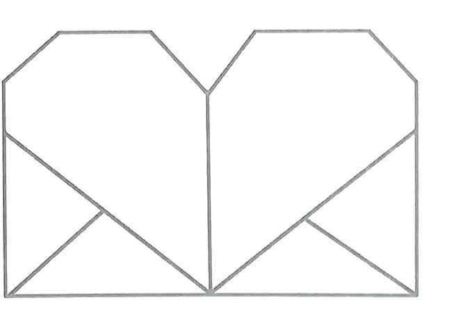 Схема оригами из бумаги Письмо с Сердечком