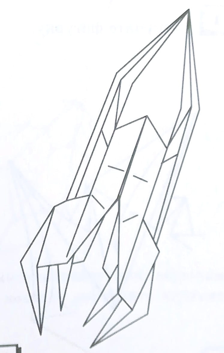 Оригами из бумаги Ракета, схема