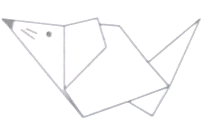 Схема оригами из бумаги Мышь