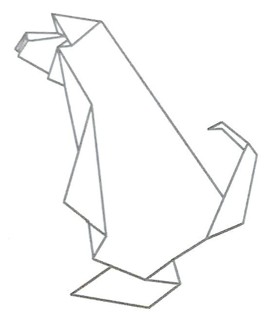 Схема оригами из бумаги Обезьяна