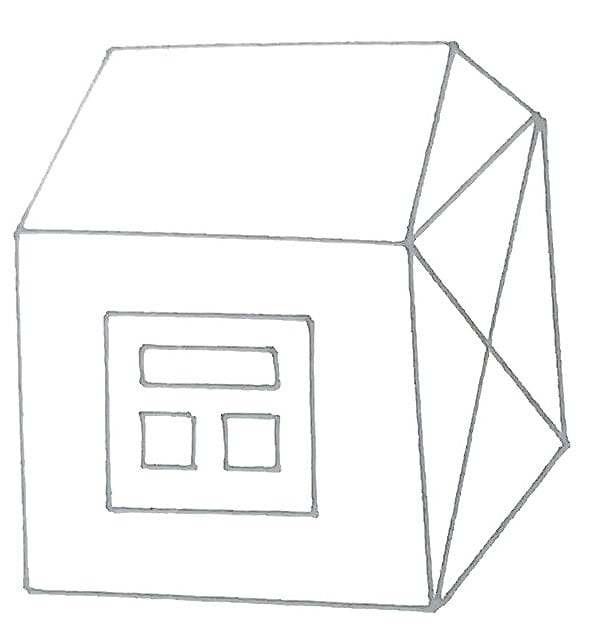 Схема оригами из бумаги Дом