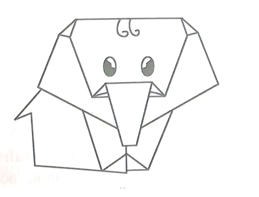 Схема оригами из бумаги Слон